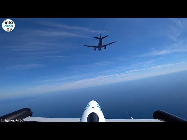 The Airbus A310 MRTT autonomously controls and guides a swarm of five drones